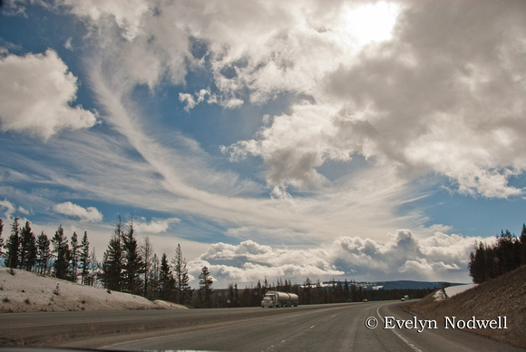 Big sky over the Trans-Canada Highway